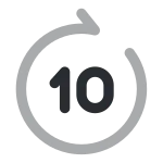 Forward 10 Seconds SVG Icon